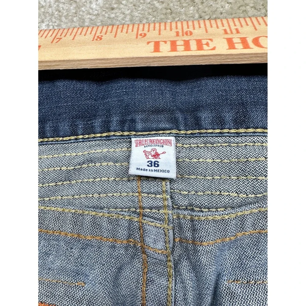 True Religion Section Straight Mens Jeans Blue Medium Wash Denim Size 36 Mexico